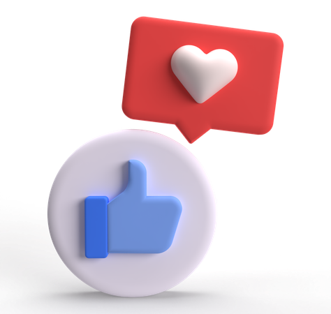like comment 3d icon download in png blend fbx gltf file formats logo feedback rating digital marketing pack branding icons 8581427